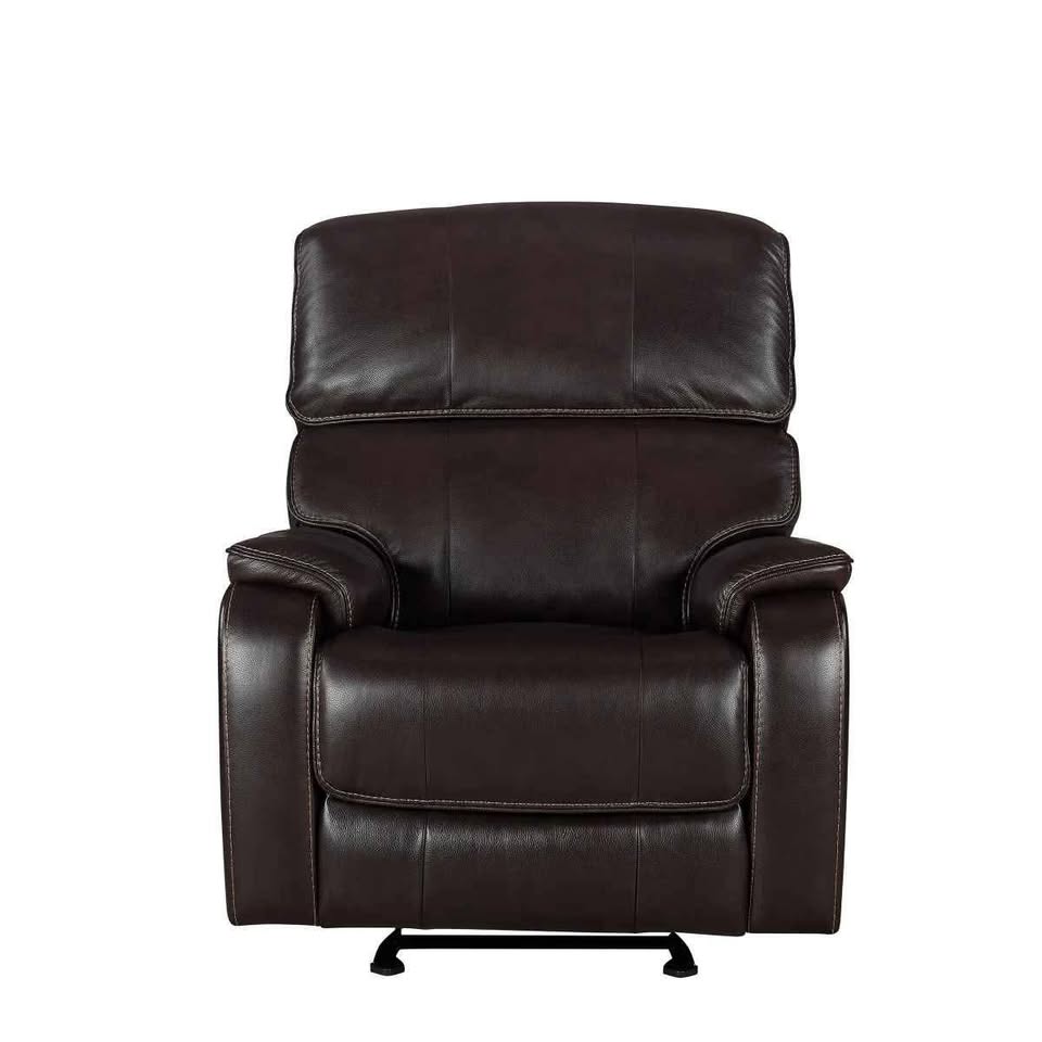 Barcalounger Columbia Leather Power Glider Recliner with Power Headrest - Image 3