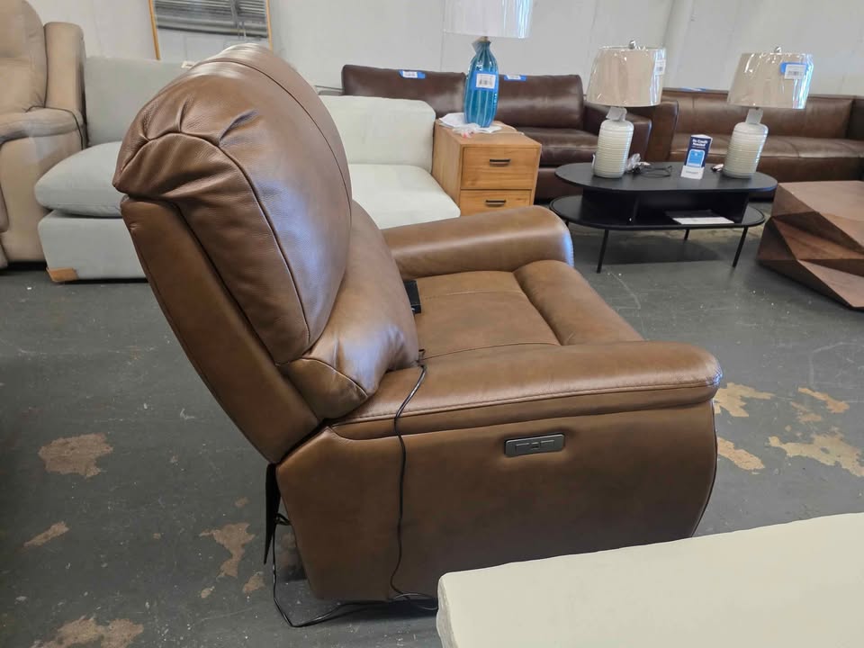 Barcalounger Presley Leather Power Rocker Recliner with Power Headrest - Image 8