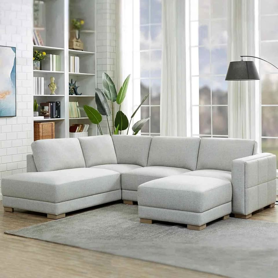 Drayden Fabric Sectional with Ottoman