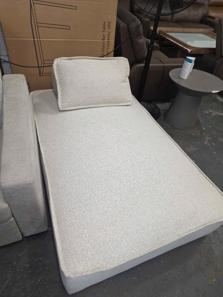 Mirri Outdoor Chaise In Textured Greige ( Retails $2000.00 ) - Image 9