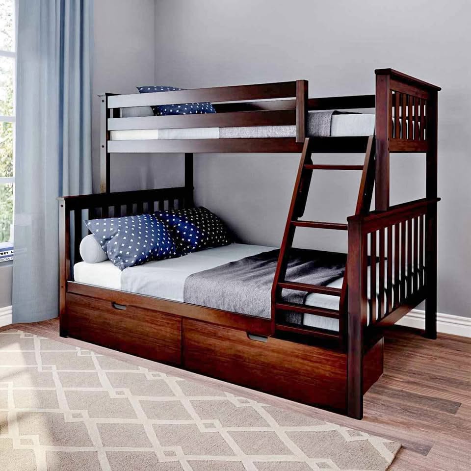 Bolles Twin Over Full Solid Wood Standard Bunk Bed