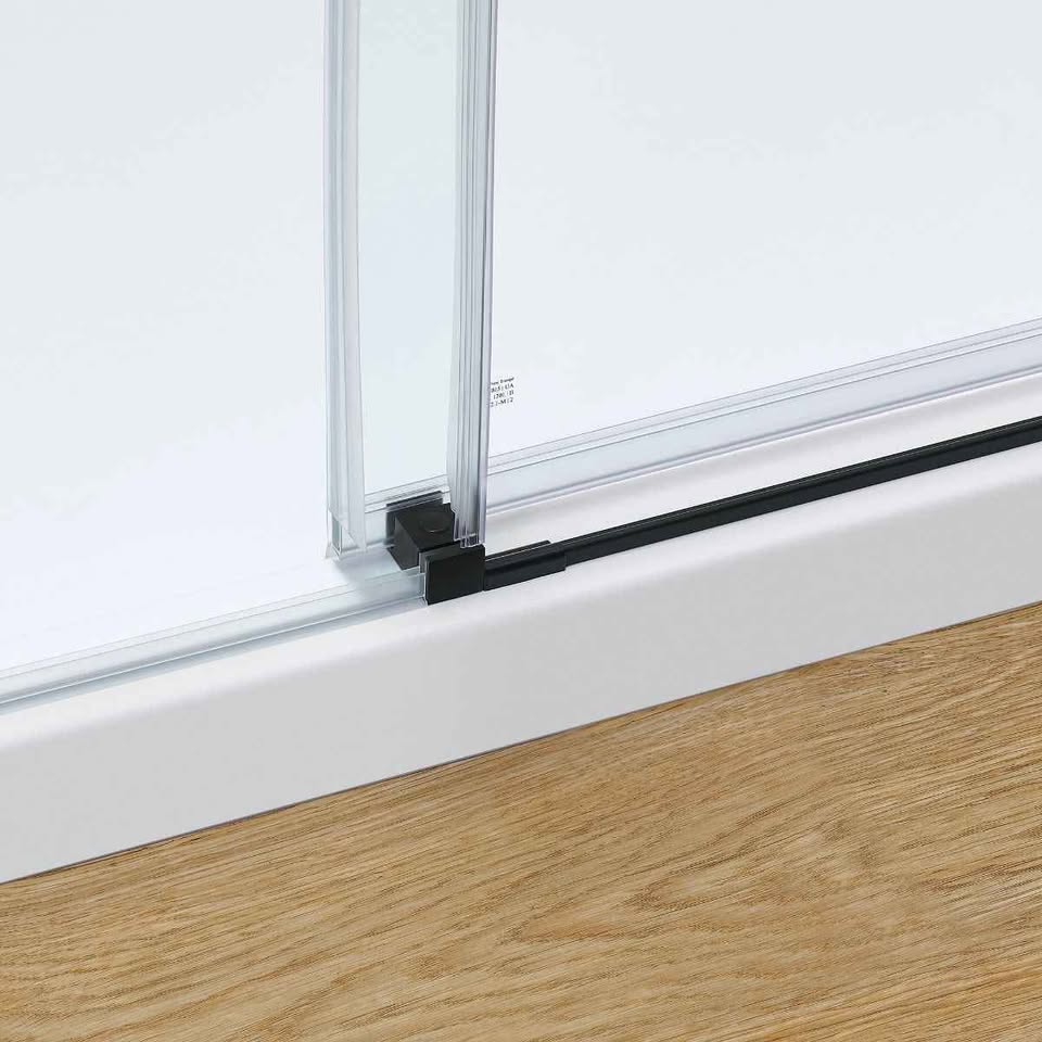 KELSEY 48" BLACK SLIDING SHOWER DOOR - Image 6