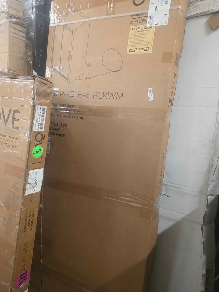 KELSEY 48" BLACK SLIDING SHOWER DOOR - Image 7