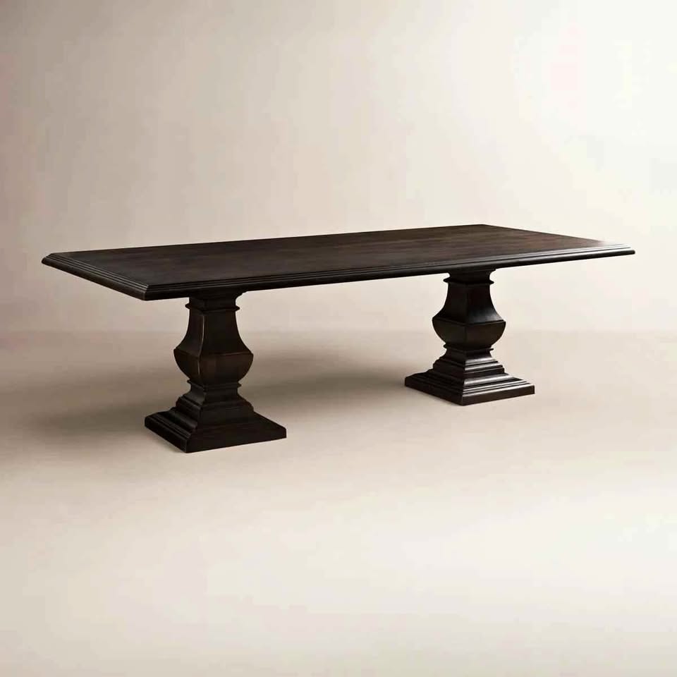 Mango Solid Wood Dining Table ( Retails $2700.00 ) Vintage Brown