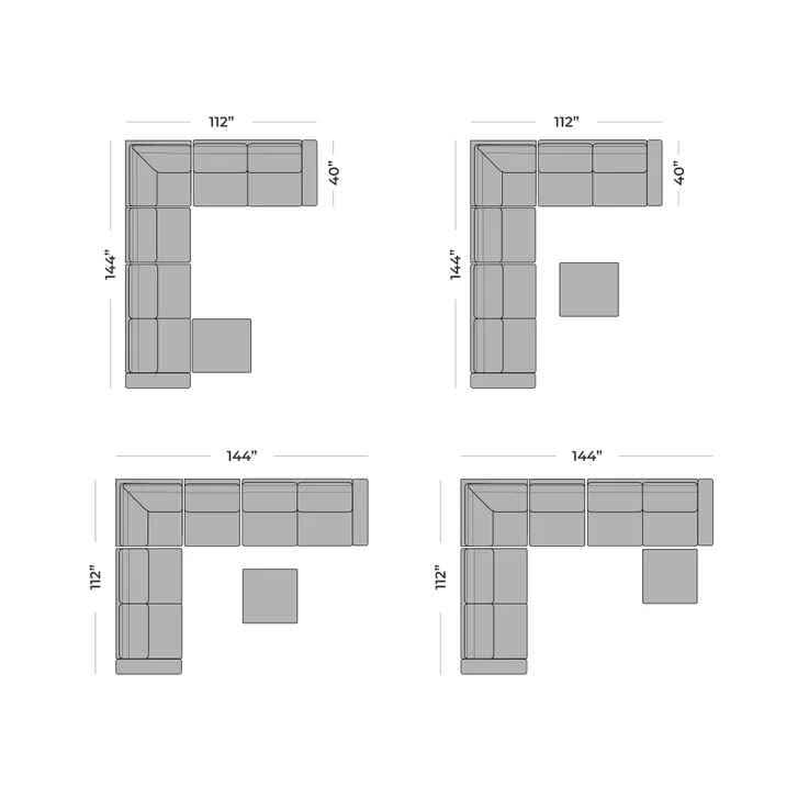 Flexsteel Collins 5-piece Fabric Modular Sectional - Image 3