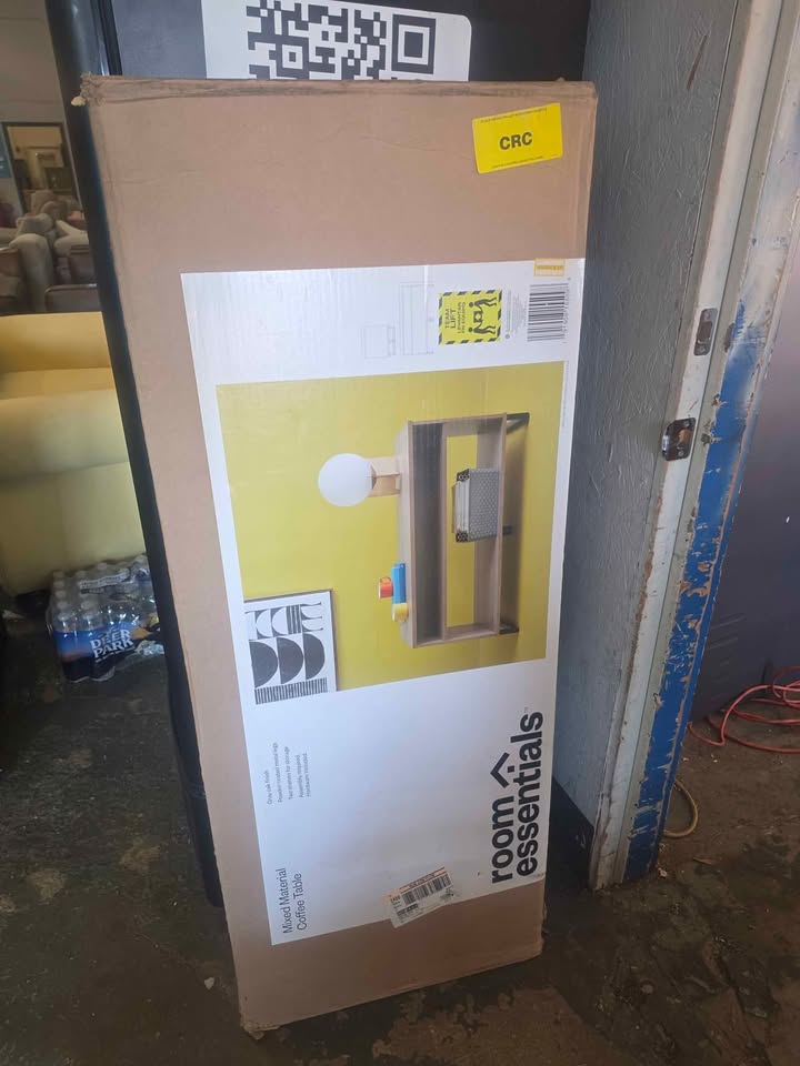 Mixed Material Coffee Table Gray - Room Essentials - Image 4