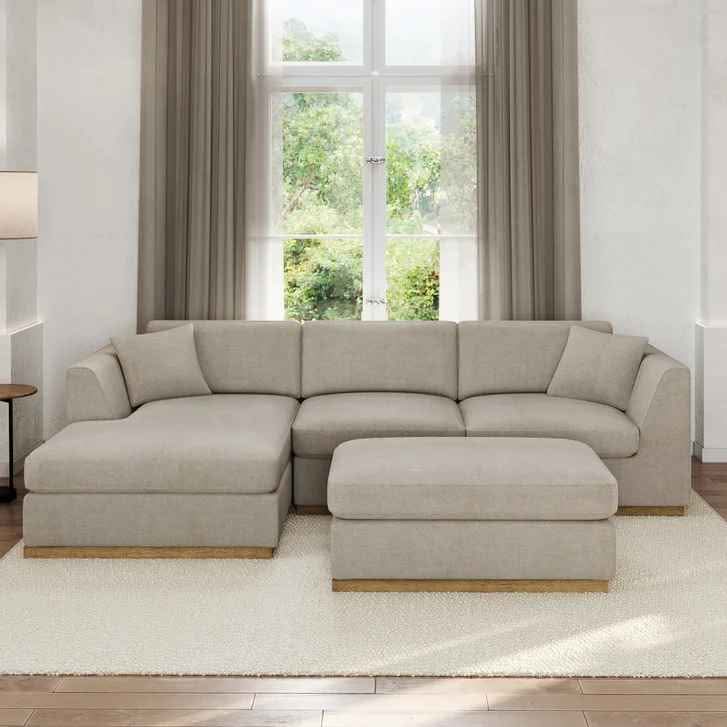 Henredon Caley Reversible Sofa Chaise with Ottoman - Image 3