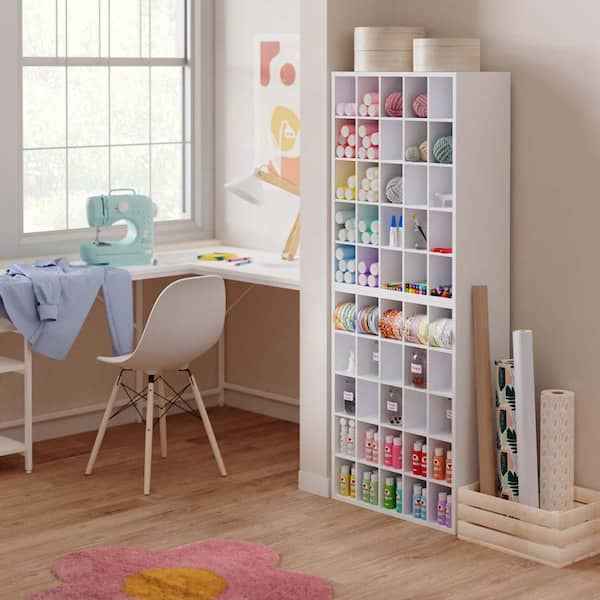 ClosetMaid 32 in. H x 24 in. W x 12 in. D White Wood Look 25-Cube Storage Organizer - Image 4