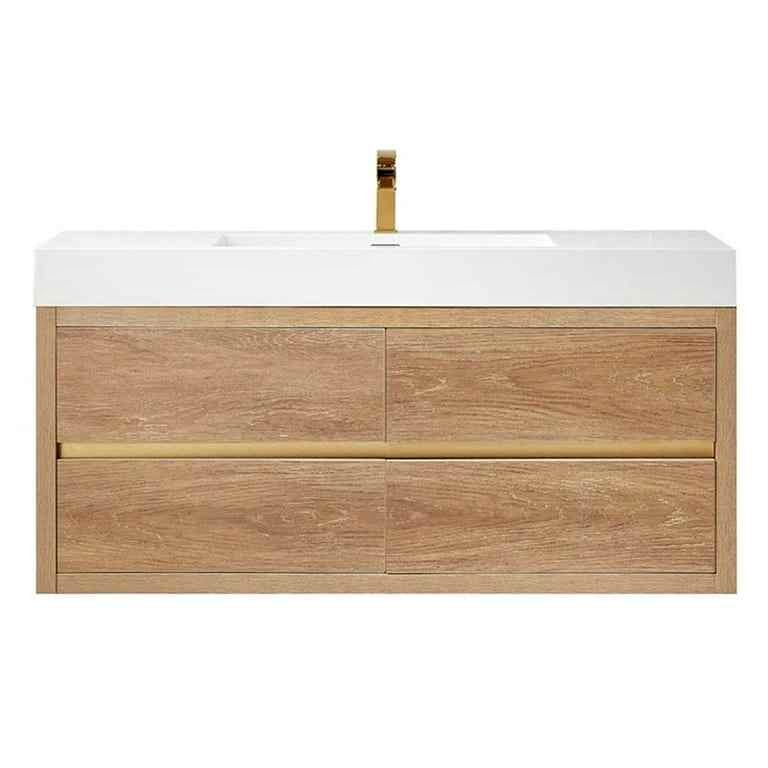 Palencia 48" Single Sink Wall-Mount Floating Wood Bathroom Vanity