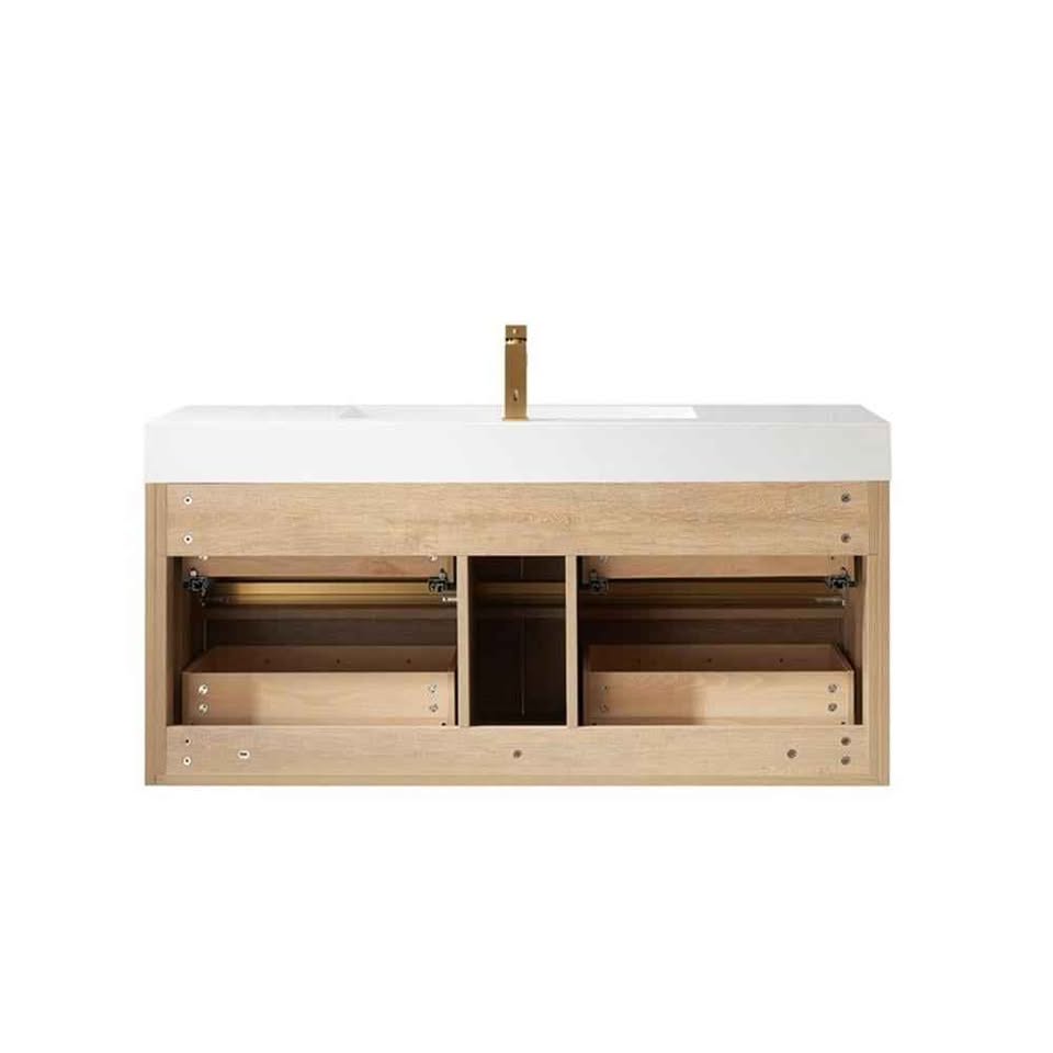 Palencia 48" Single Sink Wall-Mount Floating Wood Bathroom Vanity - Image 7