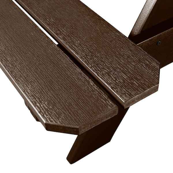 Highwood Hometown Weathered Acorn Rectangular Plastic Picnic Table Weathered Acorn - Image 4
