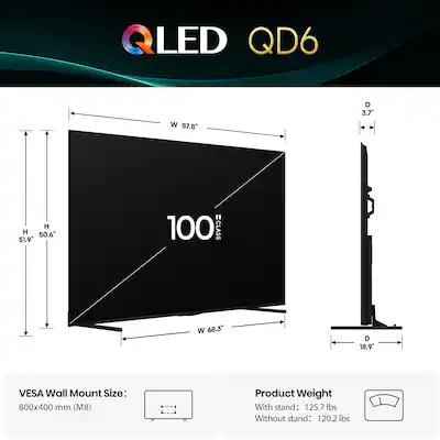 100" Class QD6 Series QLED 4K UHD HDR Smart Fire TV (2025) ( 100QD6QF ) - Image 2