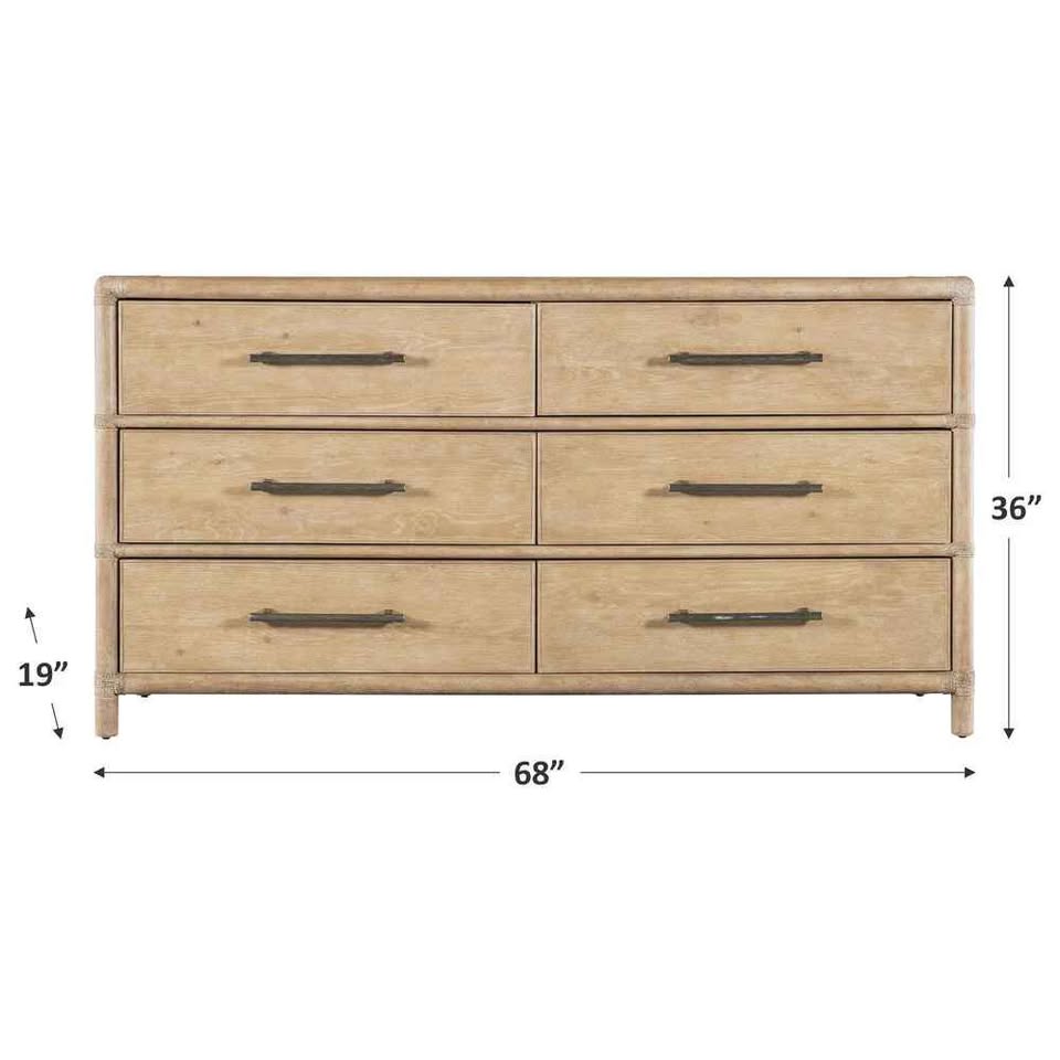 Hooker Furniture Retreat 6-Drawer Dresser in Dune ( Retails $3500.00 ) - Image 5