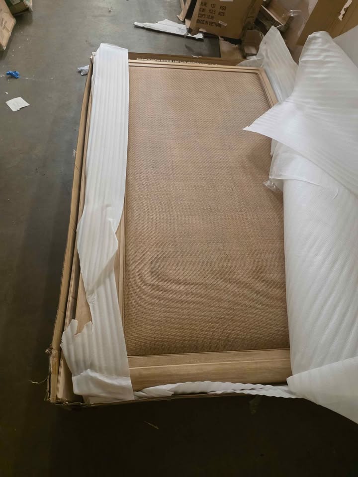 Retreat King Cane Panel Bed - Modern Zen & Island Oasis Fusion with Durable Wood Craftsmanship - Image 9