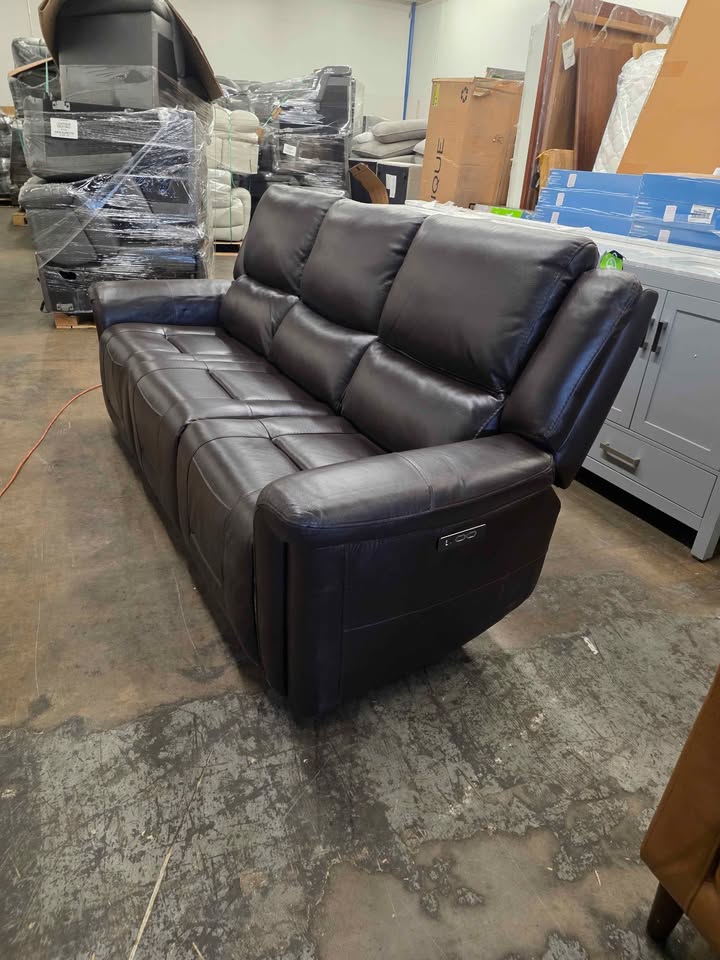 Alba Leather Power Reclining Sofa with Power Headrests - Image 7