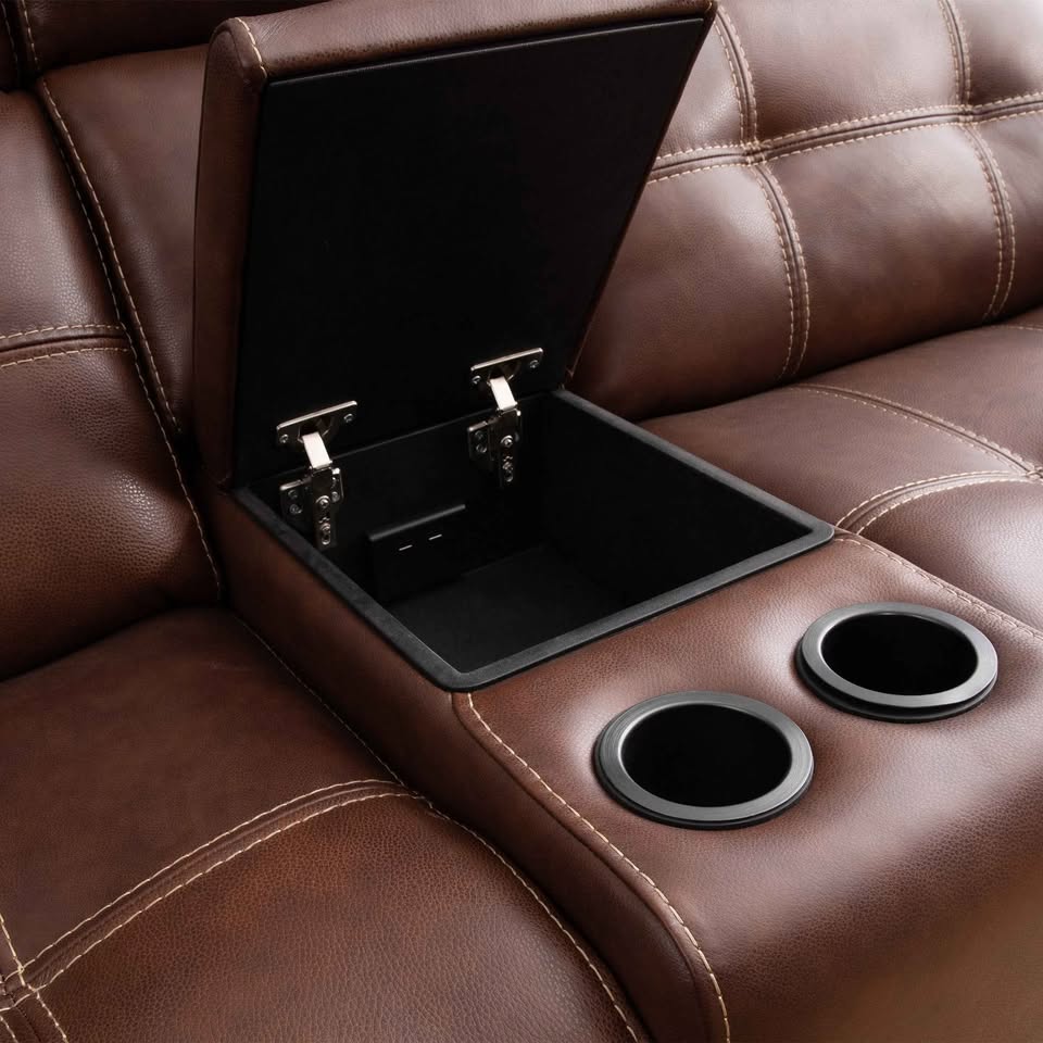 Concord 6-piece Leather Power Reclining Sectional with Power Headrests - Image 4