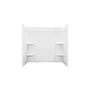 Sterling Ensemble Alcove 60 in. x 30 in. x 55 in. Fixed 3-Piece Direct-to-Stud Tub Surround in White - Image 3