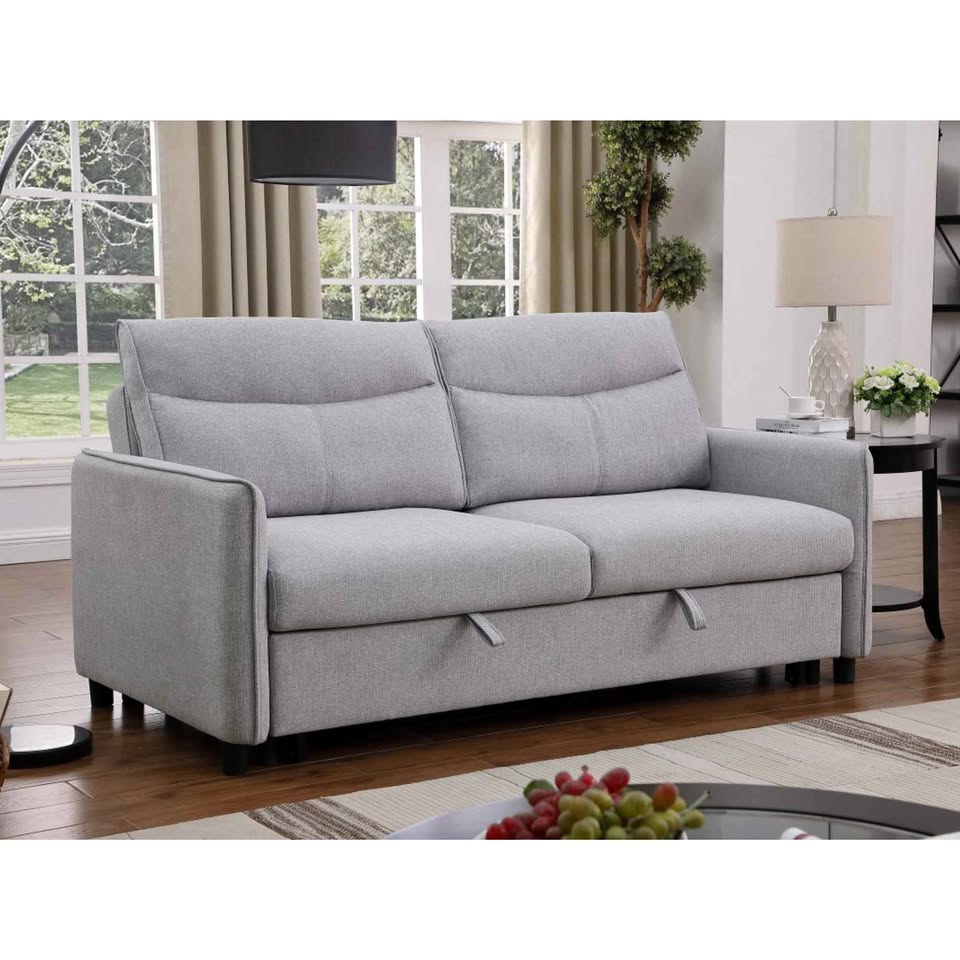 3 Seater Sofa Bed in Light Grey