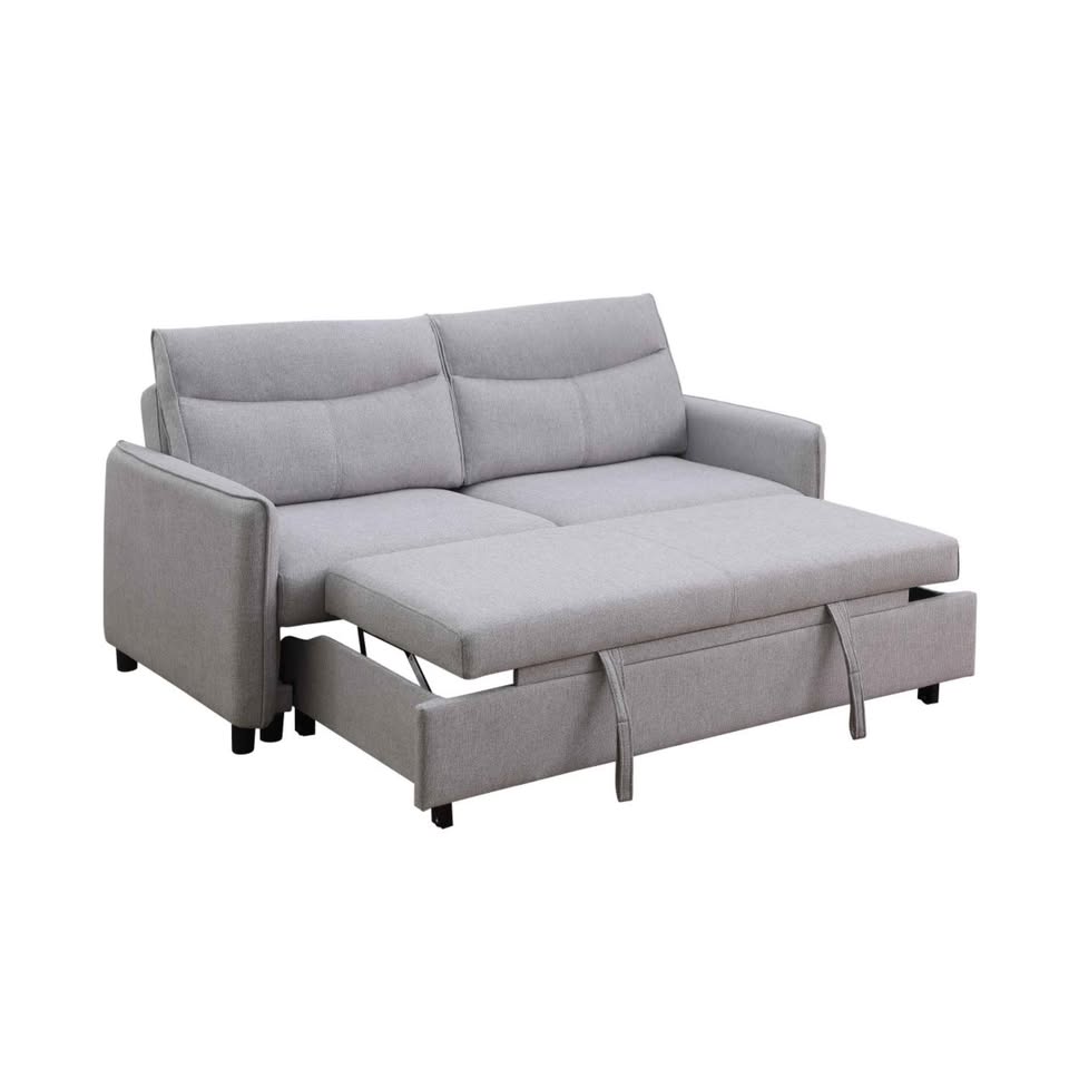 3 Seater Sofa Bed in Light Grey - Image 2