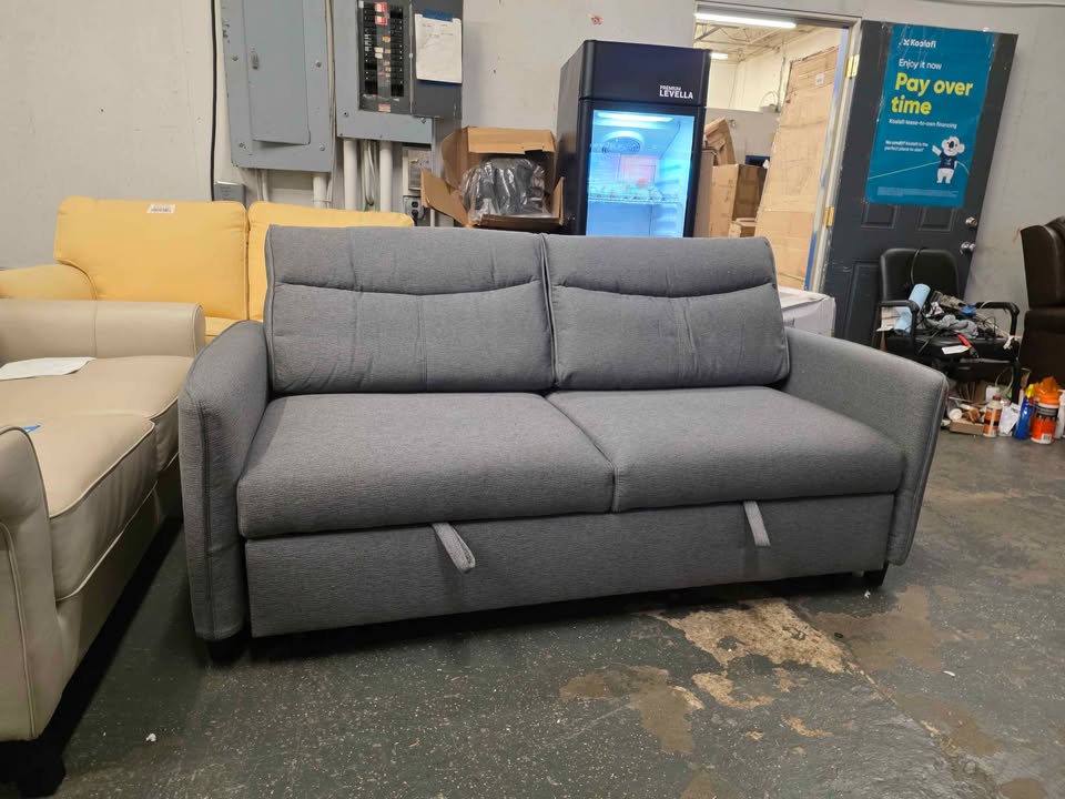 3 Seater Sofa Bed in Light Grey - Image 5