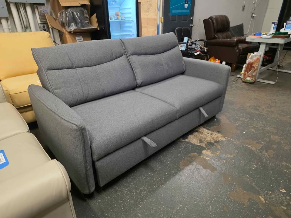 3 Seater Sofa Bed in Light Grey - Image 6