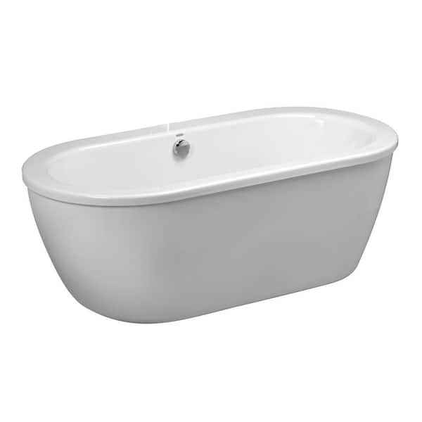 Cadet 66 x 32-Inch Freestanding Bathtub With Drain Chrome Finish - Image 2