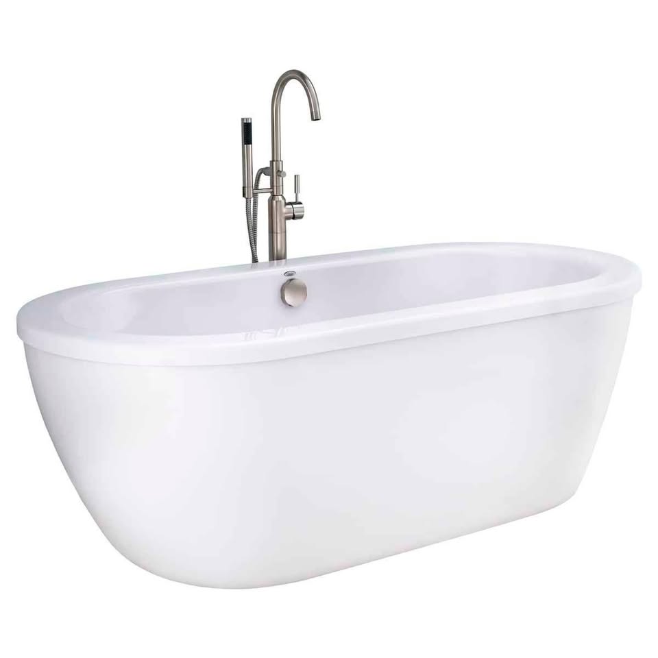 Cadet 66 x 32-Inch Freestanding Bathtub With Drain Chrome Finish - Image 3
