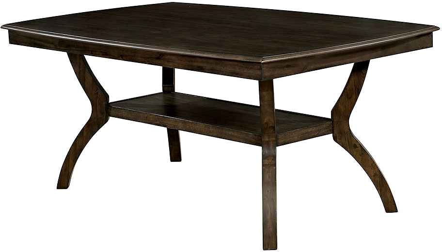 Furniture of America Holly Satin Walnut Dining Table
