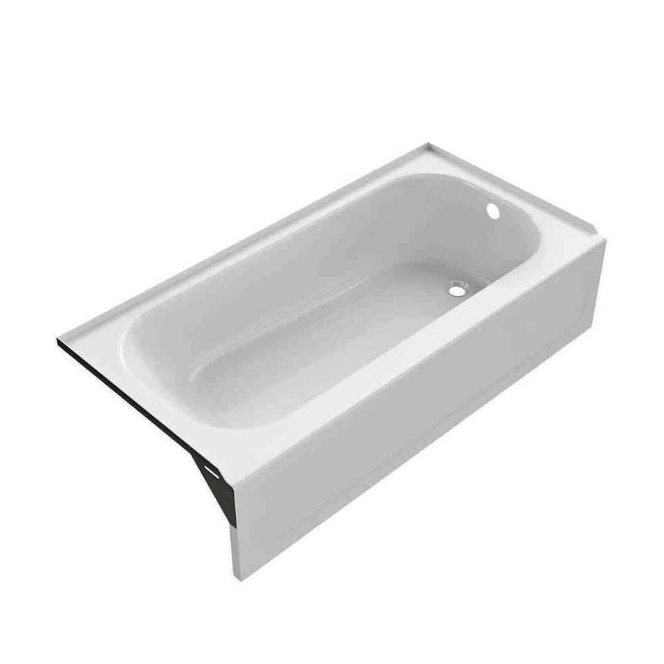 PROFLO 60 in. x 30 in. Soaker Alcove Bathtub with Right Drain in White