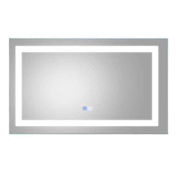40x24 Inch Frameless LED Smart Bathroom Mirror with Dimmable Lighting and Anti-Fog Function - Image 2