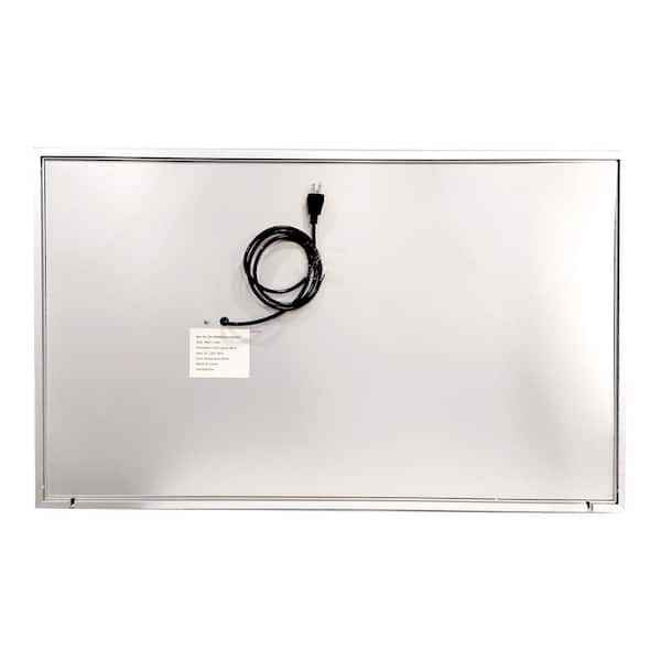 40x24 Inch Frameless LED Smart Bathroom Mirror with Dimmable Lighting and Anti-Fog Function - Image 3