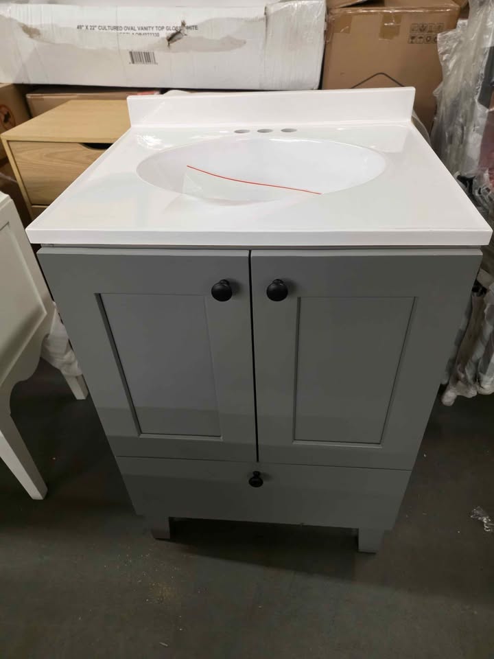 Kohler Poplin 24" Free Standing Single Vanity with Top - Image 8