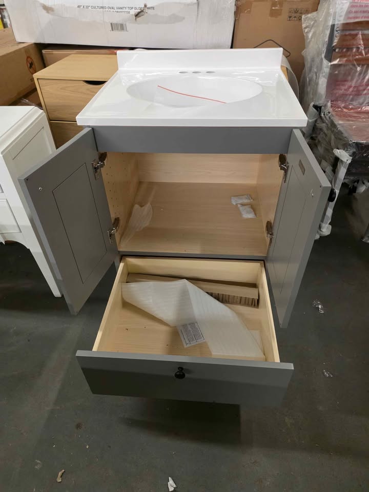 Kohler Poplin 24" Free Standing Single Vanity with Top - Image 10