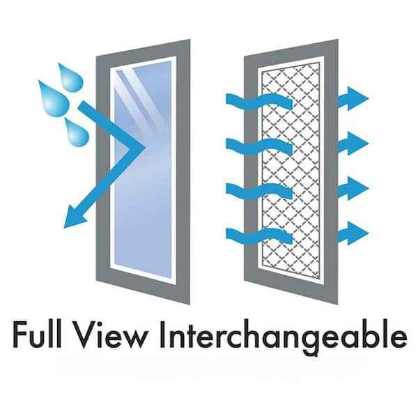 Andersen 3000 Series 36 in. x 80 in. Black Right-Hand Full View Interchangeable Aluminum Storm Door - Image 3