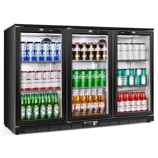 Back Bar Cooler 53.1" 12 cu. ft. Commercial Counter Height Refrigerator with Auto-Defrost in Blk