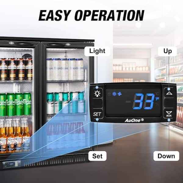 Back Bar Cooler 53.1" 12 cu. ft. Commercial Counter Height Refrigerator with Auto-Defrost in Blk - Image 5