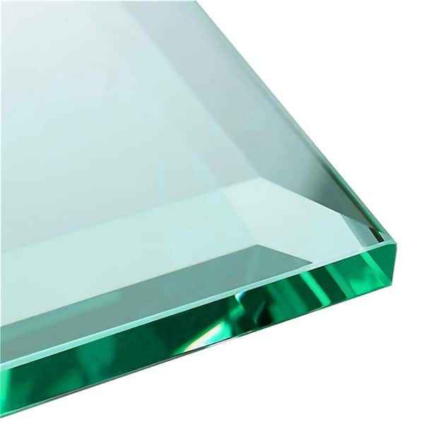 Fab Glass and Mirror 48 in. Clear Square Glass Table Top 1/2 in. Thick Bevel Polish Tempered Radius - Image 3