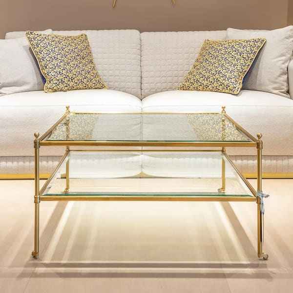 Fab Glass and Mirror 48 in. Clear Square Glass Table Top 1/2 in. Thick Bevel Polish Tempered Radius - Image 5