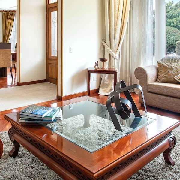 Fab Glass and Mirror 48 in. Clear Square Glass Table Top 1/2 in. Thick Bevel Polish Tempered Radius - Image 6