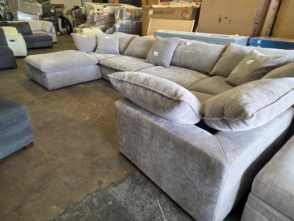 Sereen 6-piece Fabric Modular Sectional, Taupe - Image 9