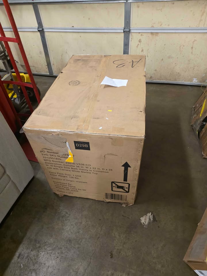 Collette 36 in. Single Sink Cinnamon Oak Bath Vanity with Carrara White Marble Top - Image 7