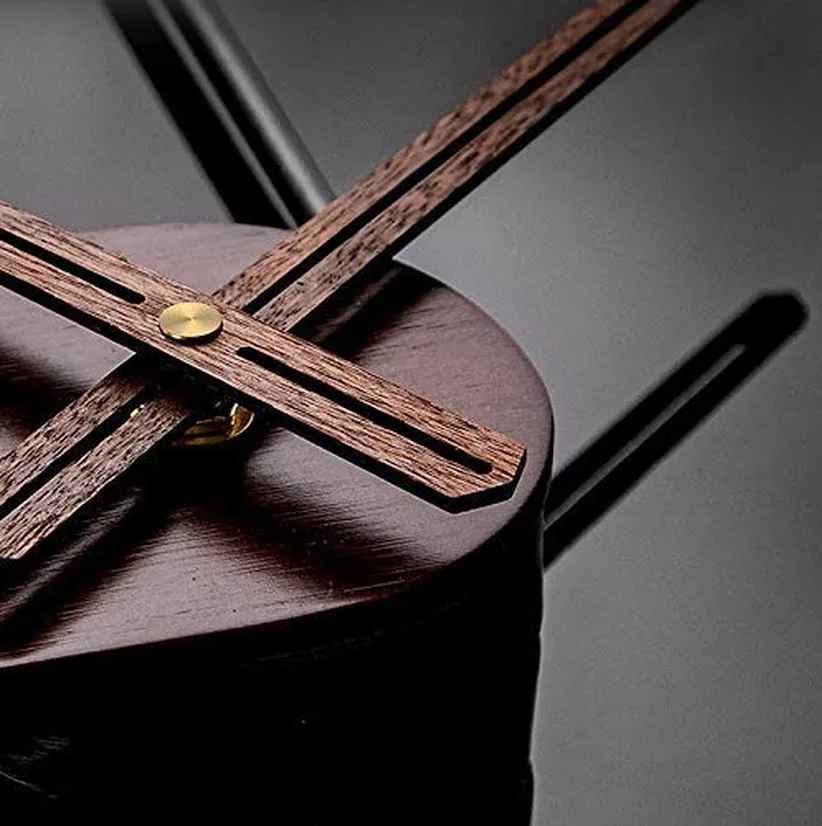 Yisiteone Large Wall Clocks For Living Room Decor, Modern Walnut Dial - Image 3