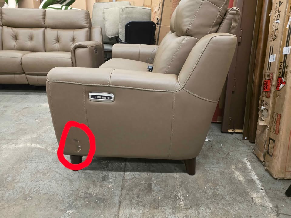 Malibu 2-piece Leather Power Reclining Set with Power Headrests – Sofa and Loveseat - Image 5