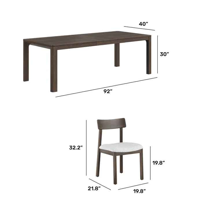 Utility 7-Piece Dining Table Set - Image 2