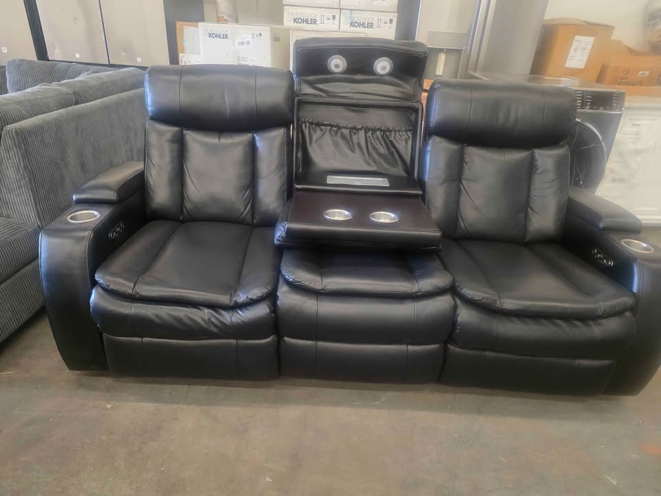 Zayne Leather Power Reclining Sofa with Power Headrests - Image 2