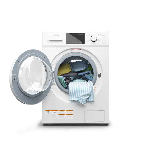 Koolmore FLC-3CWH 2.7 Cu. Ft. White Stainless Steel Drum All In One Washer and Dryer Combo - Image 4