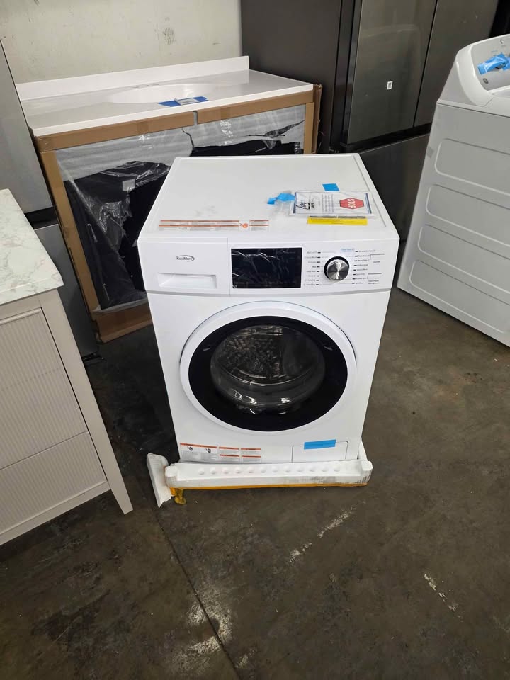 Koolmore FLC-3CWH 2.7 Cu. Ft. White Stainless Steel Drum All In One Washer and Dryer Combo - Image 8