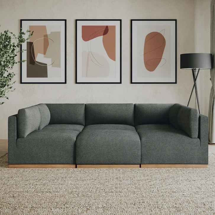 Henredon Murphy Fabric Modular Sectional with Ottoman - Image 3