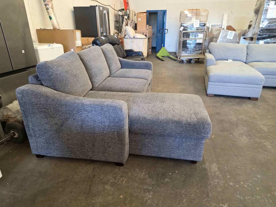 Coddle Aria Fabric Sleeper Sofa with Reversible Chaise and Storage, Gray - Image 7