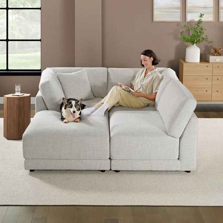 Dayna 4-piece Fabric Modular Sectional - Image 4